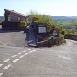 The road to the right leads to Darley Bridge and the A6