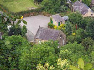 Stanton Lees Chapel - A view from above Stanton Lees Chapel - A view from above